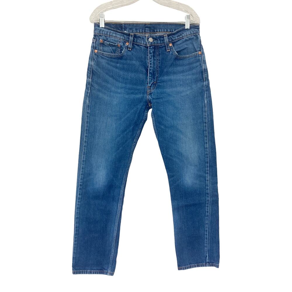 Levi's 513 Mens 32 x 32 Slim Straight Western Fall Indie Casual Denim Blue Jeans